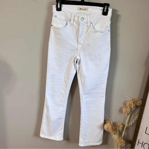 MADEWELL Cali Demi Bootcut jeans in Pure White Size 25 - Picture 2 of 15